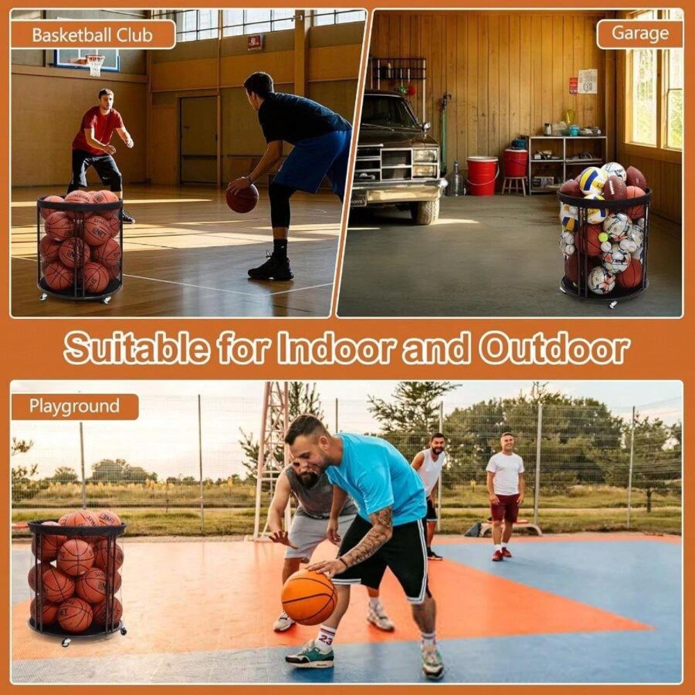 Heavy Duty Ball Storage Bin Ca - Sports Equipment Garage Storage 评论和价格