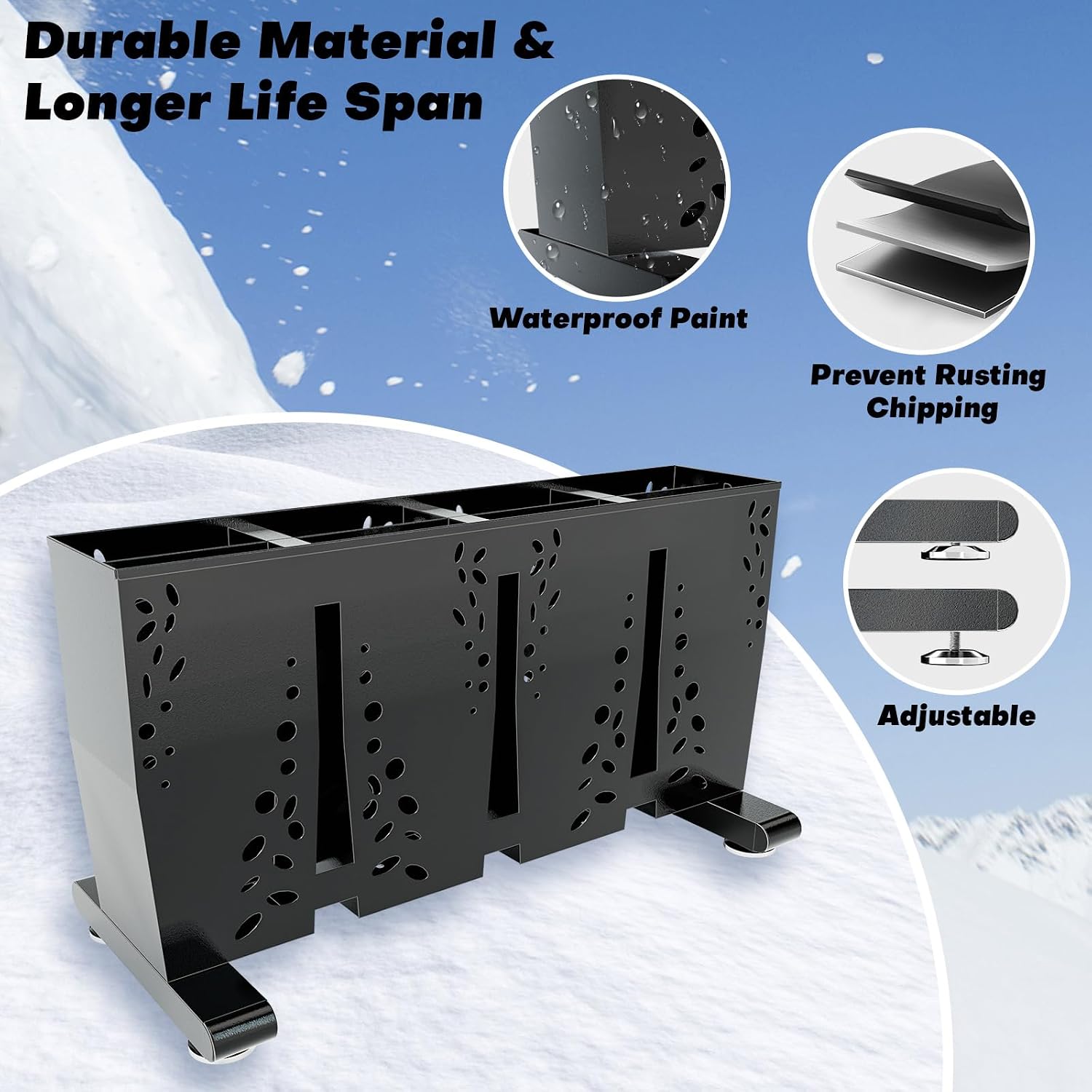 Heavy Duty Metal Ski Storage R - Sports Equipment Garage Storage 评论和价格