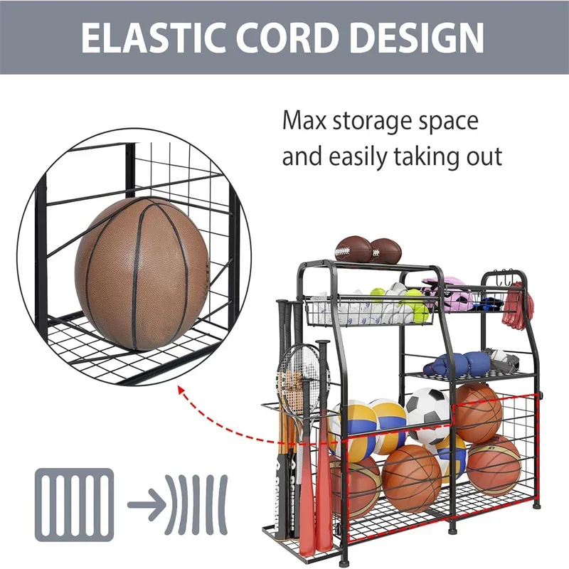 2026 Ball Storage Rack Garage  - Sports Equipment Garage Storage 评论和价格